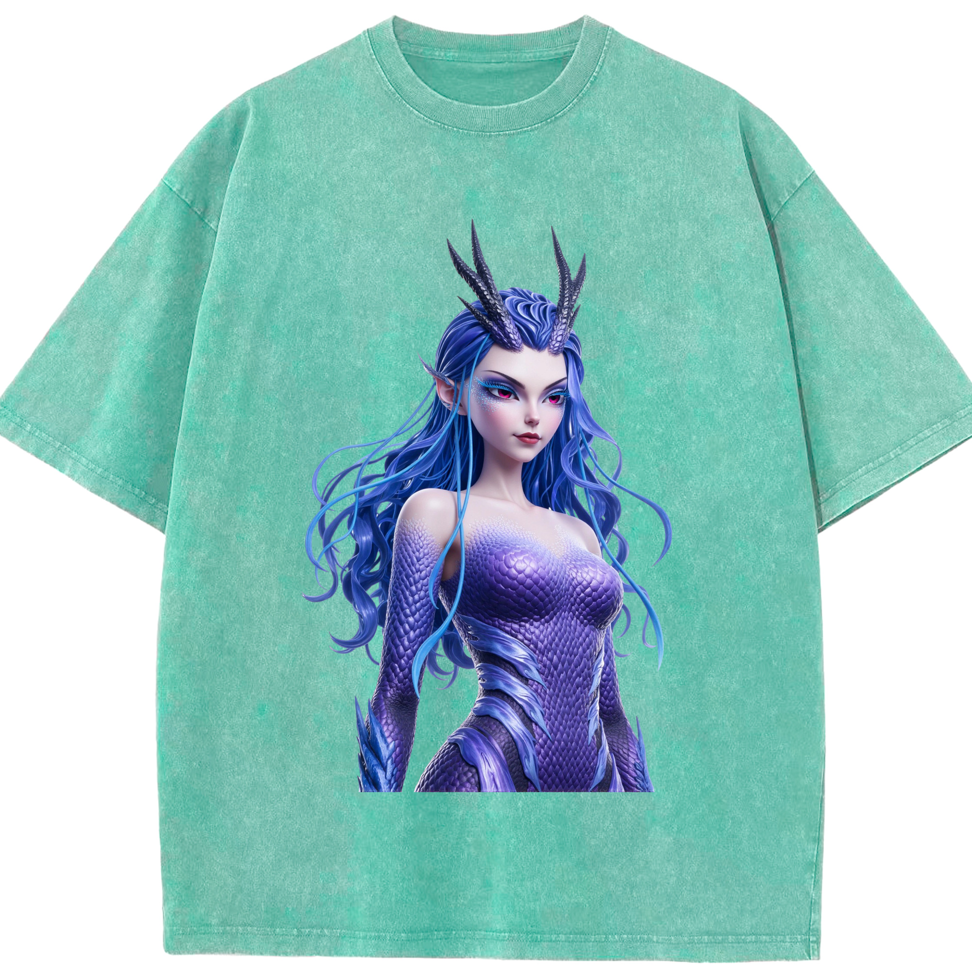 （画像用） Ne Zha 2 ナタ 魔童の大暴れ 綿100% ヴィンテージ風 半袖Tシャツ（フロントプリント）